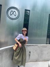 夏季新款韩版拼接连衣裙，女装连衣裙，红头发儿