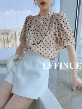 【现货】夏季新款韩版泡泡袖上衣，女装，EFFINUE(5F)
