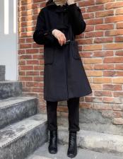 【现货】简约呢料牛角扣大衣 mLXL，女装，FUMEI赋美