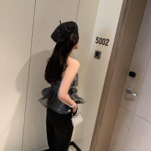 格子抹胸,胸罩,XTZ style