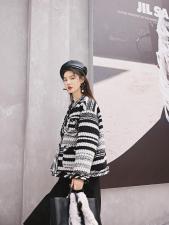 粗纺夹棉外套，女装，YOUER DENG