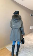 冬季新款貉子毛大毛领派克服，女装，西子玛雅