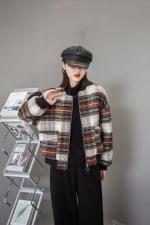 【现货】呢料加棉加厚棒球服外套，女装，壹题YITI