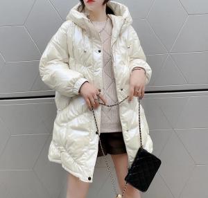 SGH2096爆版亮皮连帽时尚保暖羽绒服,女装羽绒服,L·H·X