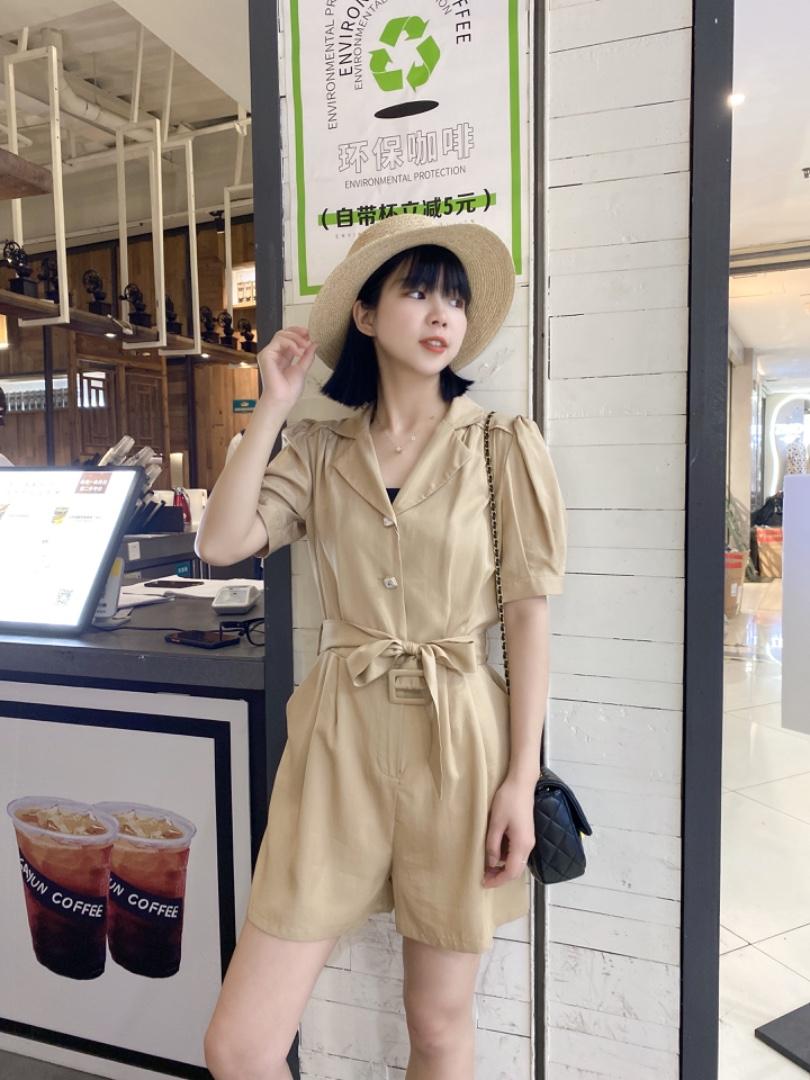 【现货】夏季新品可休闲可时装的连体短裤100%天丝面料，女装，蓝典