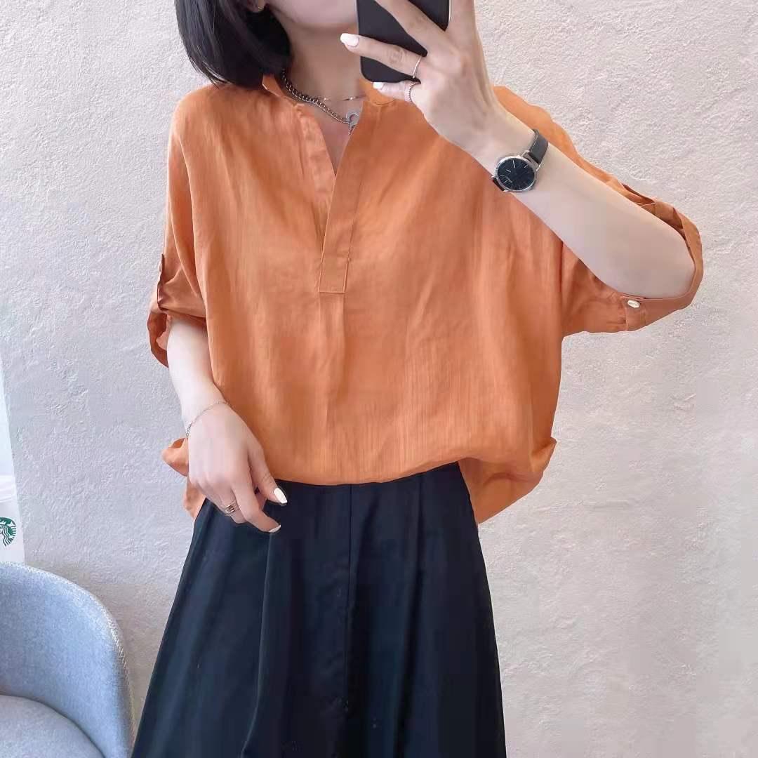 麻料上衣，女装，添衣