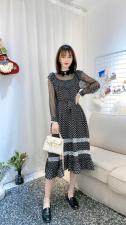 2021春款开版连衣裙甜美高级 仿真丝面料手感非常好，女装连衣裙，迪诺比亚