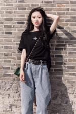 DG1908时尚简约刺绣小飞机百搭T，女装，L·H·X