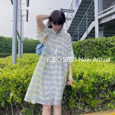 两件套格子连衣裙，女装连衣裙，慕容神话