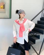 拼接衬衣，女装，雪蘭桐
