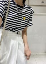 条纹简单t，女装，贰十三