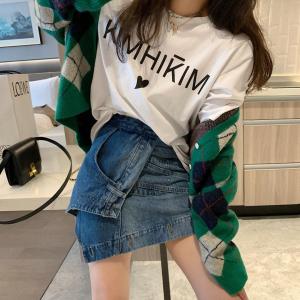 79163不规则牛仔半裙,女装半身裙,XTZ style