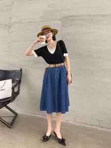 夏季新款牛仔裙,女装,坚持到底