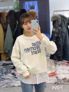 【现货】春季新款 圆领假两件,女装,百妹仟红