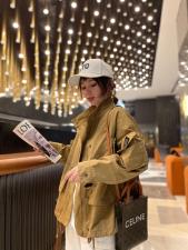 贴标风衣,女装风衣,跳跳谷