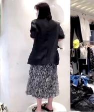 AX310夏季新款2021韩版显瘦宽松纯棉百搭时尚短袖西装外，女装西装，L·H·X