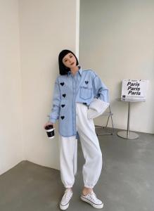 【现货】春季牛仔衬衣，均码，女装，玲珑颂