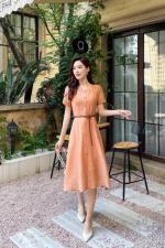 2021天丝提花夏天连衣裙，女装连衣裙，天使公主