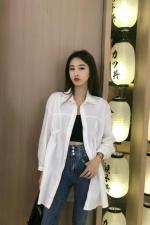DG879春季新品设计感小众韩版抽绳休闲气质长袖衬衫，女装衬衫，L·H·X
