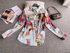 【现货】2021春季新品真丝双绉印花衬衫，女装衬衫，七七迷兰