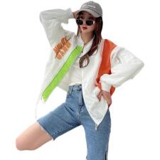 ZCL603春季新款潮牌宽松时尚撞色拼接拉链棒球服外套，女装，L·H·X