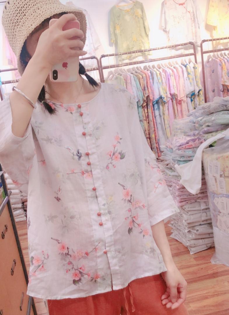 夏季新款苎麻小衫，女装，YNJDD