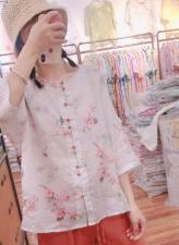 夏季新款苎麻小衫，女装，YNJDD