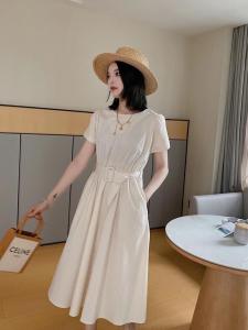 ［爱美欧］夏季新款 收腰显瘦连衣裙,女装连衣裙,爱美欧