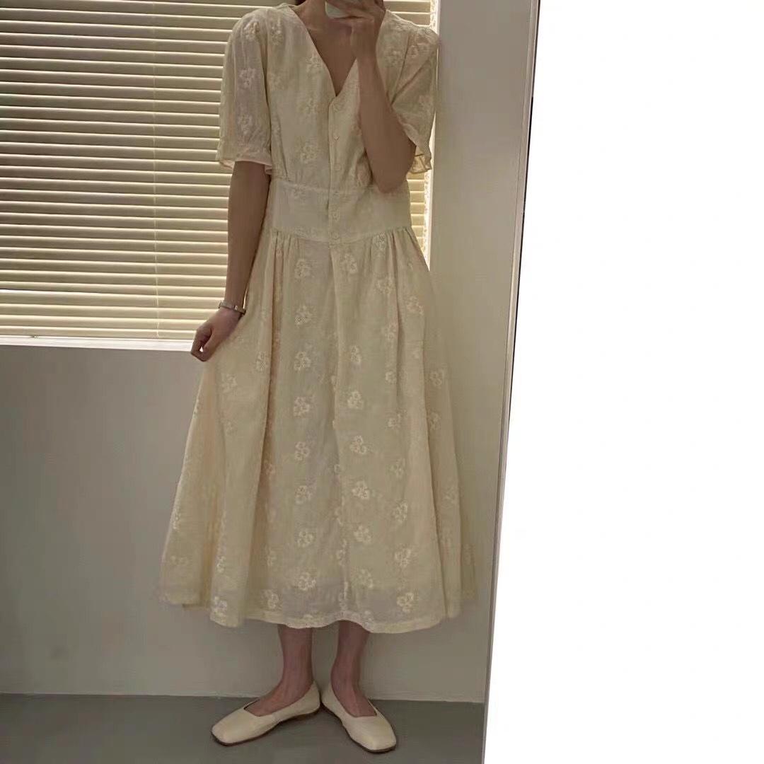 夏季新款韩版绣花蕾丝连衣裙，女装连衣裙，And·Fan 范