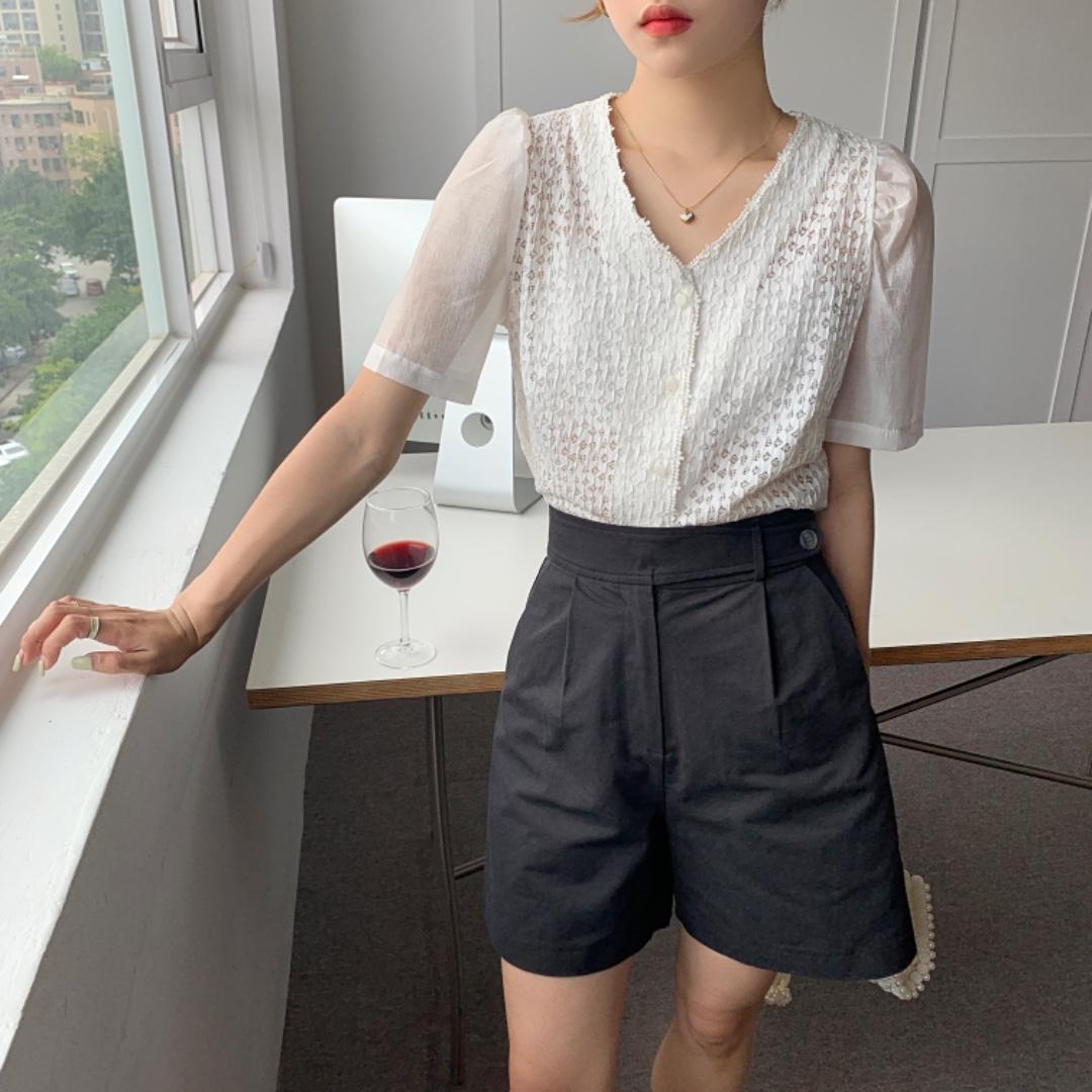 夏季新款镂空开衫上衣，女装，墨初