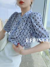 【现货】夏季新款韩版泡泡袖上衣，女装，EFFINUE(5F)