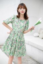 韩版碎花连衣裙，女装连衣裙，艾美欧歌