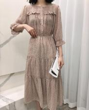 新款连衣裙，女装连衣裙，亮金金