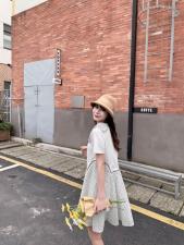韩版波点连衣裙，女装连衣裙，天使公主