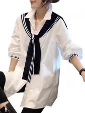 假两件中长款衬衫宽松上衣春秋新款，女装衬衫，斐媞梦