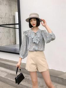 【现货】春夏新款花边蝴蝶结衬衫淑女风，女装衬衫，笑思源
