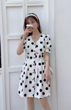 波点花裙，女装，Linda Jean