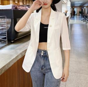 现货夏季纱拼接防晒西服,女装,韩衫衣社