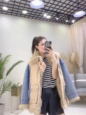 ZHG8105门襟毛领真狐狸毛内胆羽绒两面穿皮草羽绒服，女装皮草，L·H·X