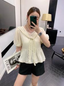 皮肩拼接小上衣,女装,沐·沐