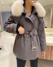 大毛领派克服，女装，泰靡