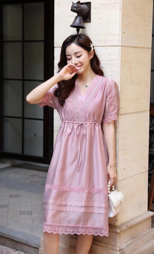 天丝提花连衣裙，女装连衣裙，天使公主