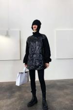 潮款羽绒拼卫衣，女装卫衣/绒衫，梵品