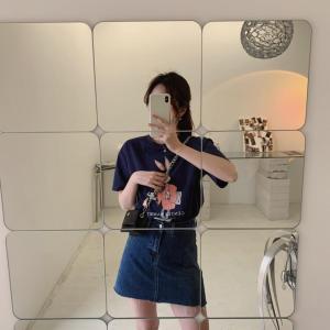 现货，阿M自制印花兔子T,女装,阿M