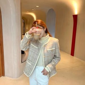 小香风羽绒外套，90%白鸭绒和70%羊毛,女装,奥瑾