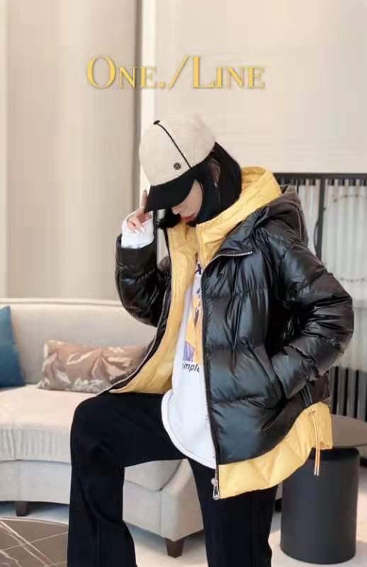 气质羽绒服，女装羽绒服，蓝芝依秀
