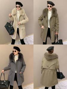 冬季显瘦派克服,女装,烟雨美人