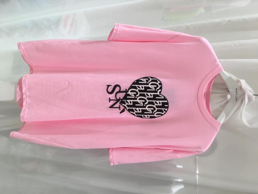 爱心T桖，贴布刺绣工艺，女装，AMO