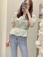 韩系烧花上衣，女装，WW9