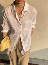 夏季防晒苎麻衬衣，女装，CLEAN SPACE